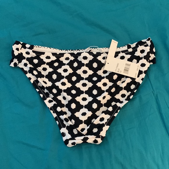 Trina Turk 10 black & white bikini bottoms NWT - Picture 3 of 5